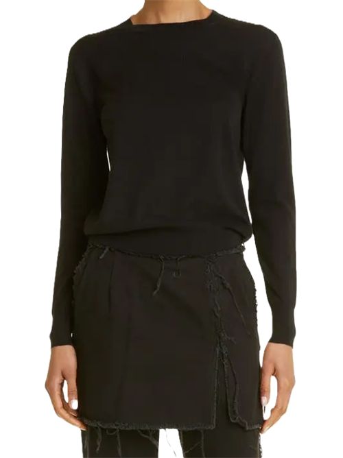 Maglia tunetta merino wool crewneck sweater Dries Van Noten DRIES VAN NOTEN | 011201-9700-9009700 BLACK